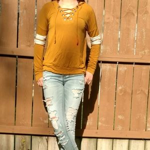 mustard yellow shirt women's